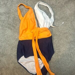 Cupshe Color Block Bathing Suit with tie